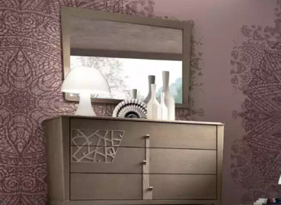 Kommode Spiegel Neu Luxus Komplettes Schlafzimmer Set Sideboard braun 2tlg